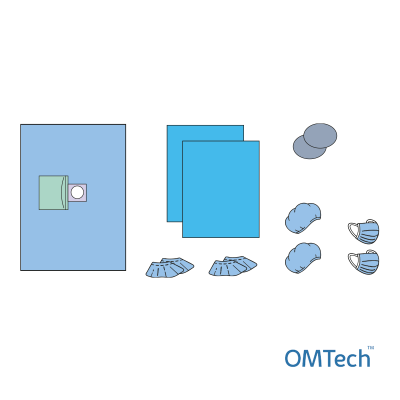 Комплект одягу та покриттів операційних OMTech™ для офтальмології №7 стерильний